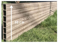 Доска из ДПК Holzhof высота 30 см, длина 295 см для клумб, грядок, цветочниц