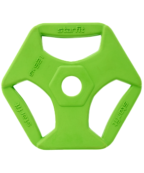 Диск обрезиненный с хватами BB-205 d=26 мм, 1,25 кг, зеленый